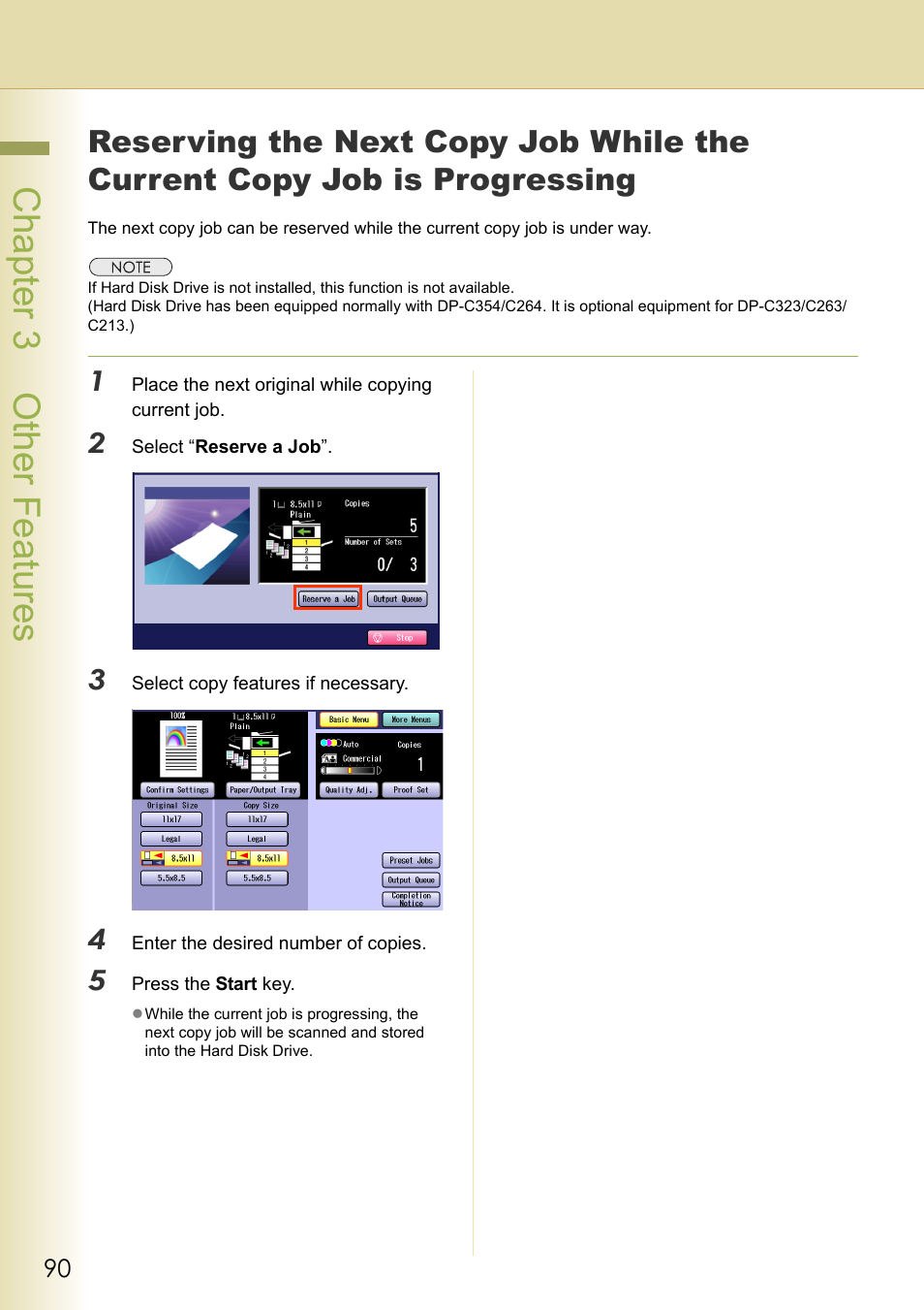 Chapter 3 other features | Panasonic DP-C263  EN User Manual | Page 90 / 98