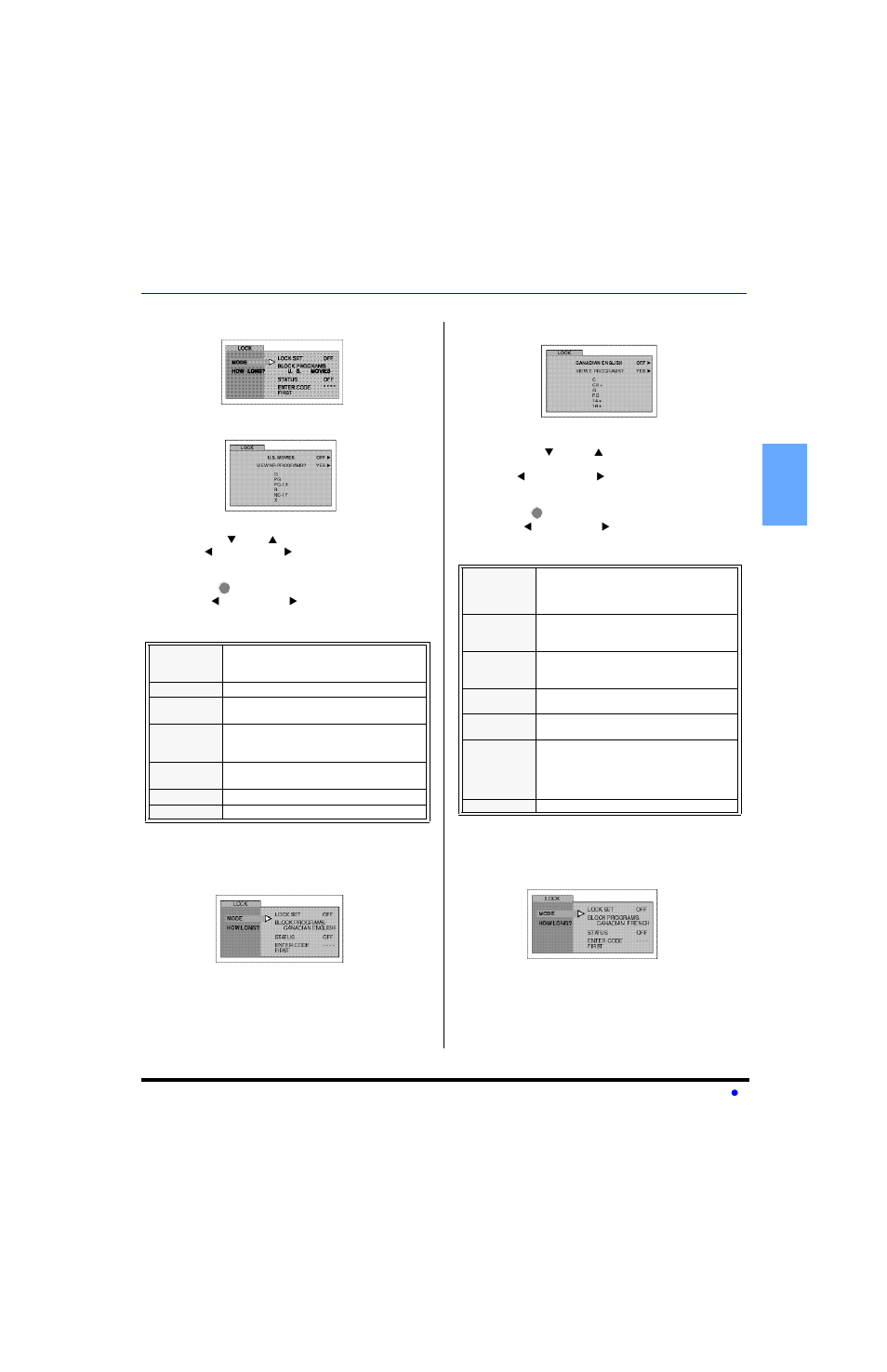 En g l is h v-chip menu operation (cont.) | Panasonic CT-27SC13 User Manual | Page 17 / 64