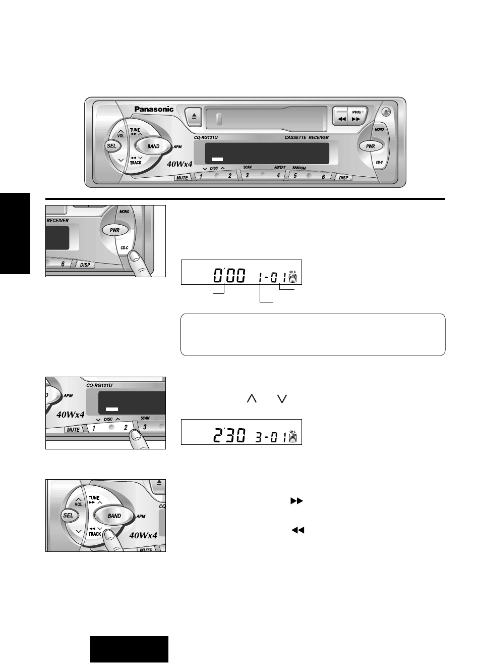 Conocimientos básicos cambiadiscos de cd, Cómo cambiar el modo, Selección de una disco | Cómo elegir una pista | Panasonic CQ-RG131U User Manual | Page 56 / 72