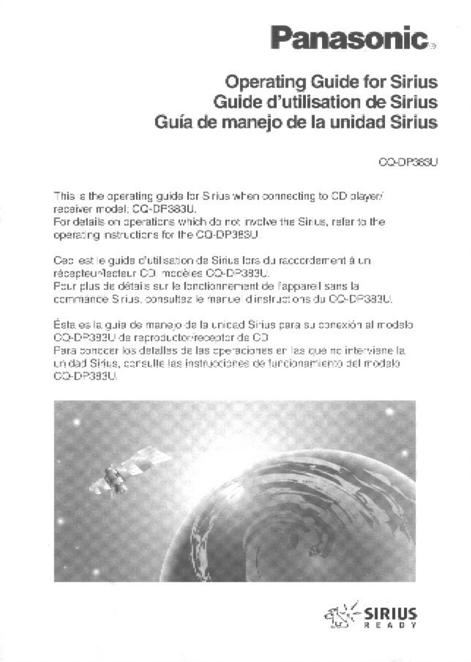 Panasonic CQ-DP383U User Manual | 28 pages