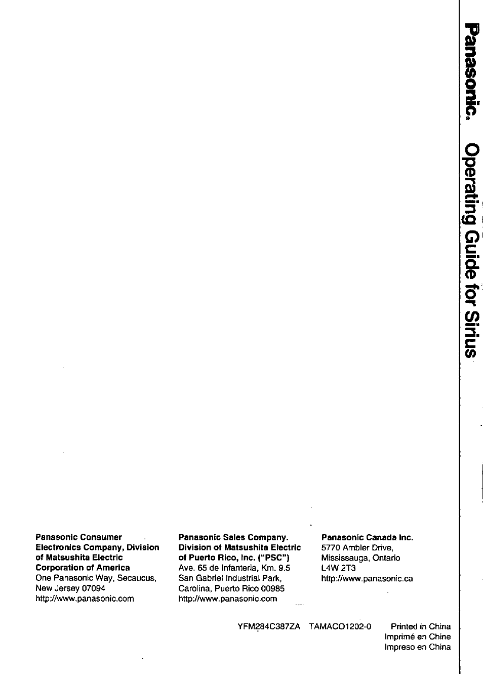 Panasonic CQ-DP383U User Manual | Page 28 / 28