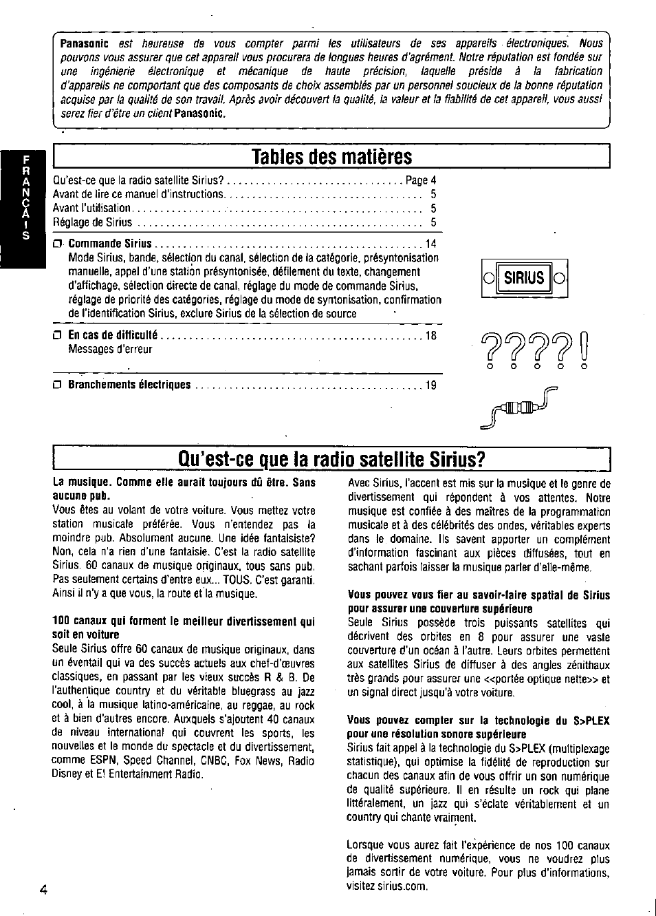 Panasonic CQ-DP383U User Manual | Page 4 / 28