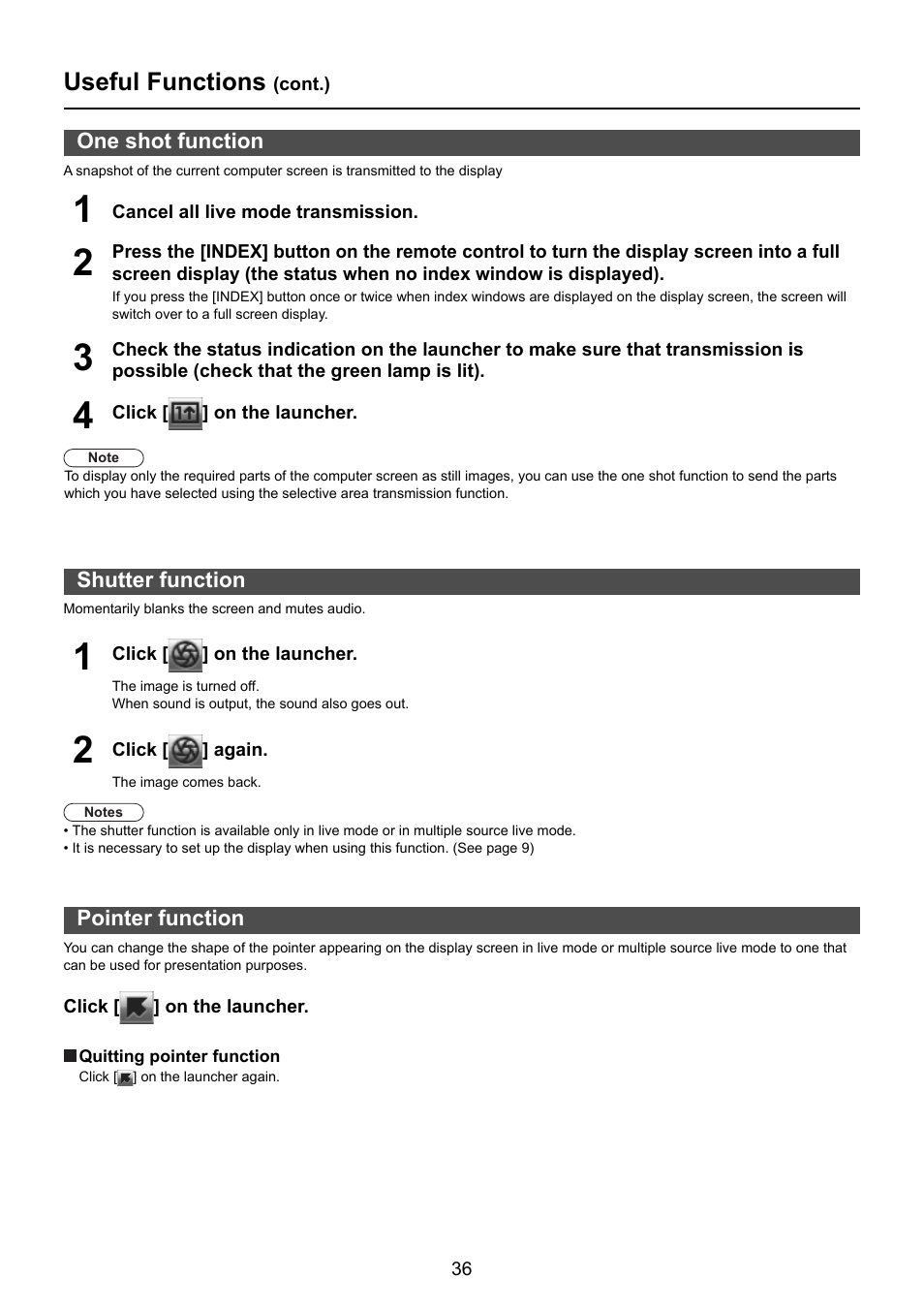 Useful functions | Panasonic TY-FB10WPU User Manual | Page 36 / 60