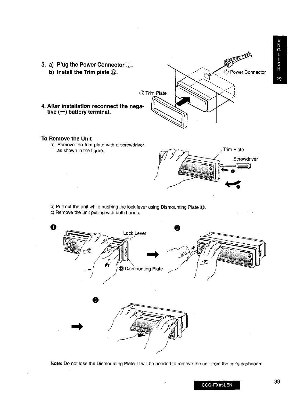 Panasonic CQ-FX85LEN User Manual | Page 32 / 35