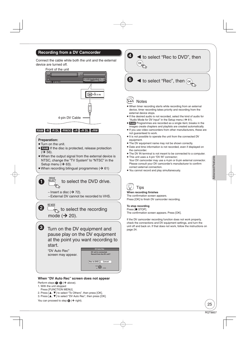 Panasonic DMR-EZ47VEB User Manual | Page 25 / 96