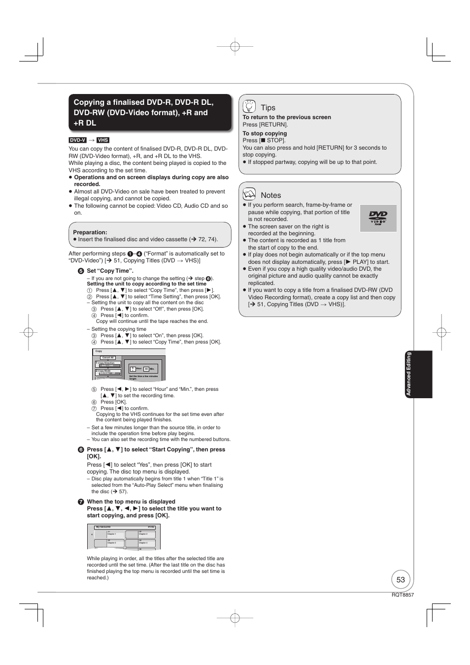 Tips | Panasonic DMR-EZ47VEB User Manual | Page 53 / 96