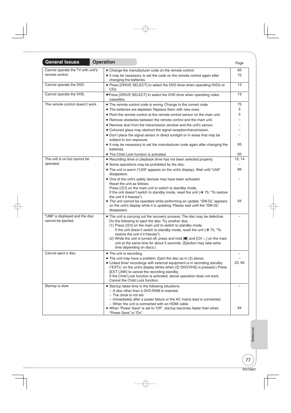 General issues operation | Panasonic DMR-EZ47VEB User Manual | Page 77 / 96