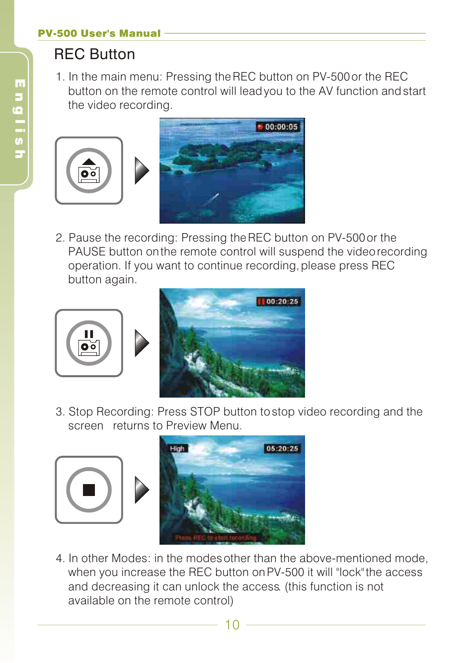 Panasonic PV-500 User Manual | Page 10 / 38