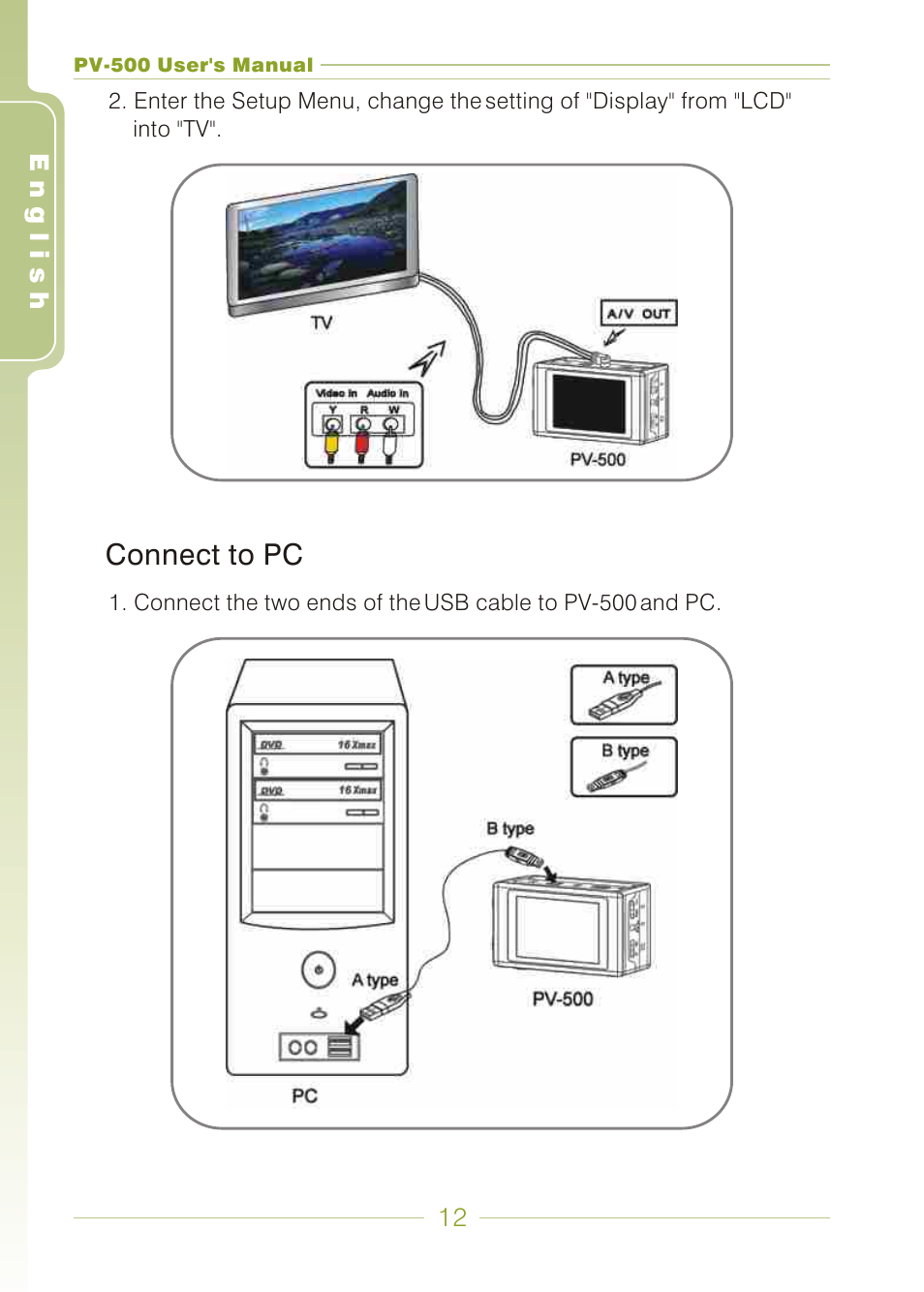 Panasonic PV-500 User Manual | Page 12 / 38