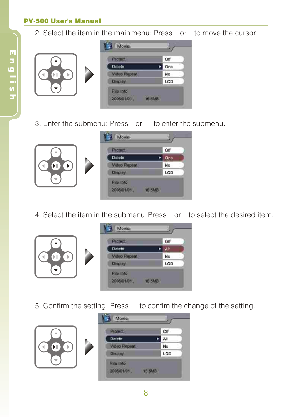 Panasonic PV-500 User Manual | Page 8 / 38