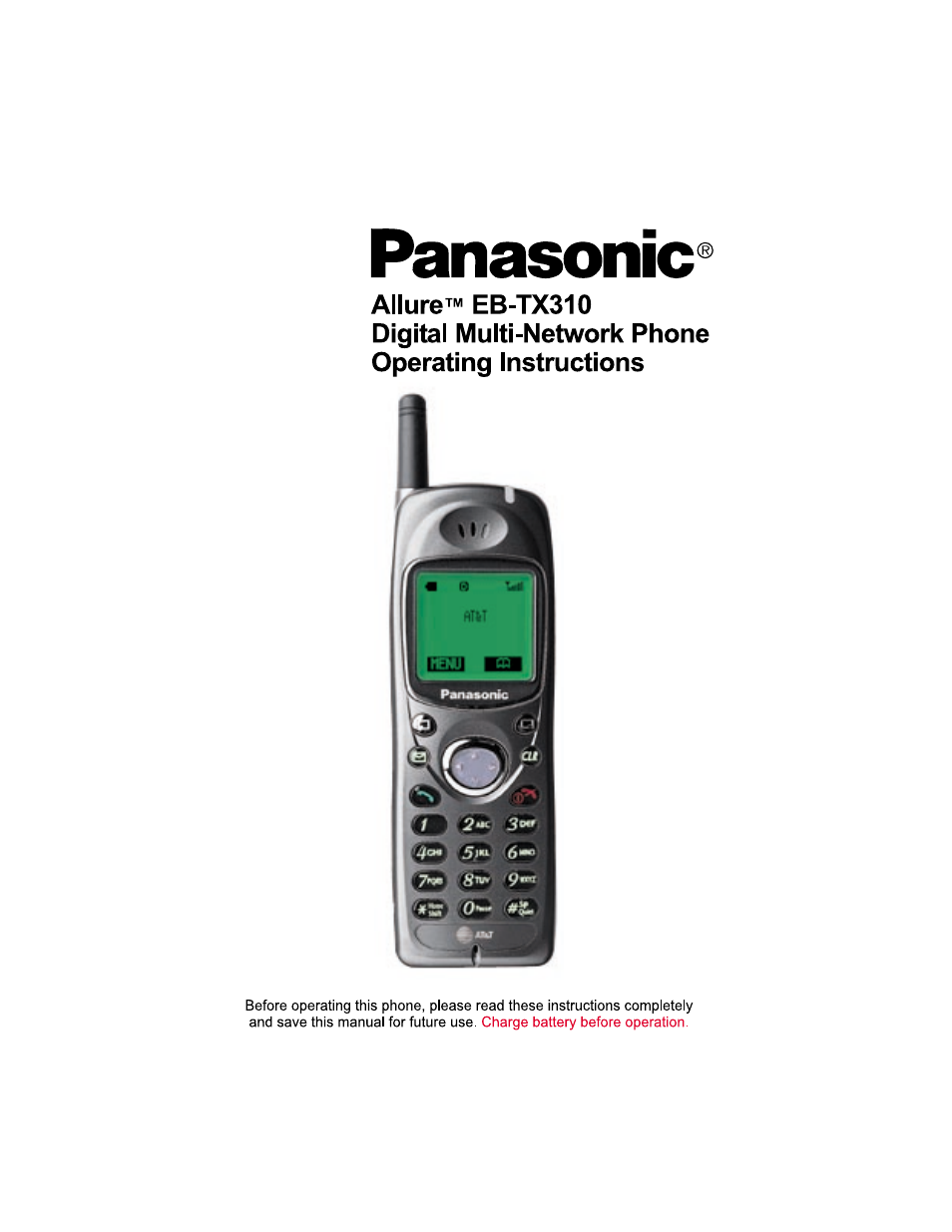 Panasonic Allure EB-TX310 User Manual | 50 pages