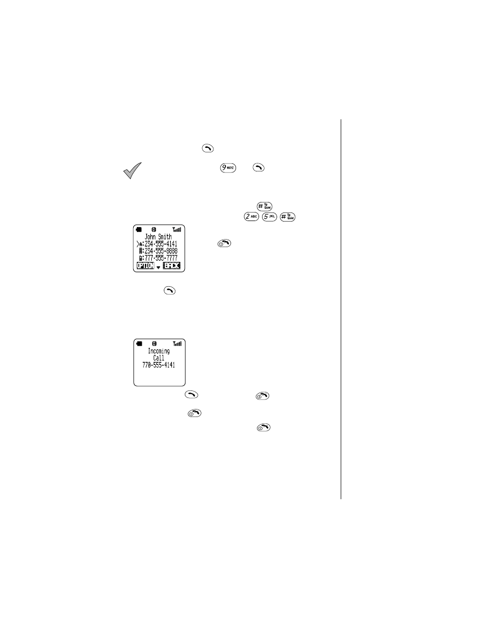 Answering calls | Panasonic Allure EB-TX310 User Manual | Page 29 / 50