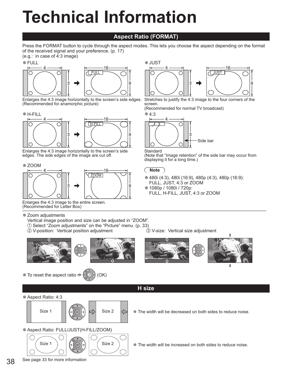 Technical information | Panasonic TC-42PX34 User Manual | Page 38 / 50