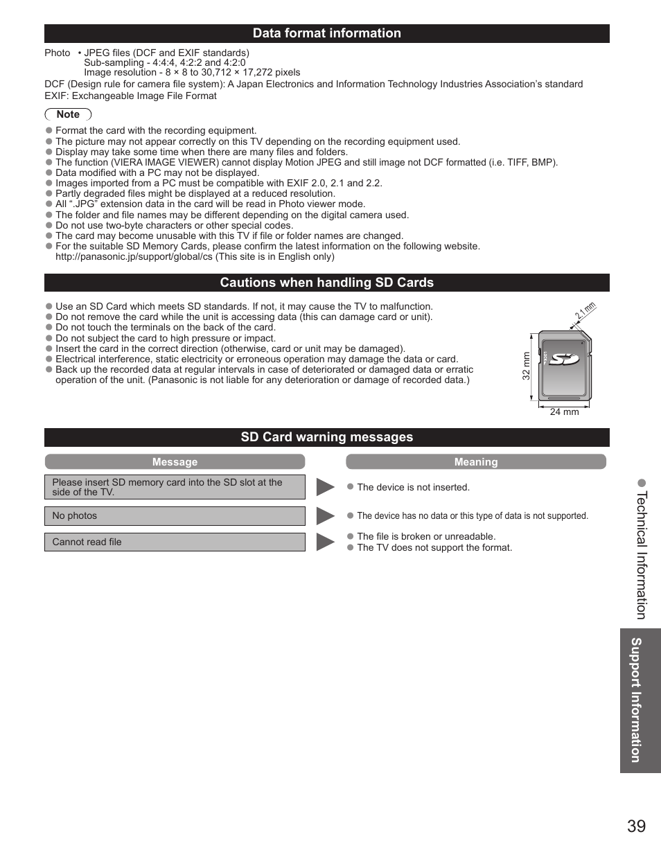 Panasonic TC-42PX34 User Manual | Page 39 / 50