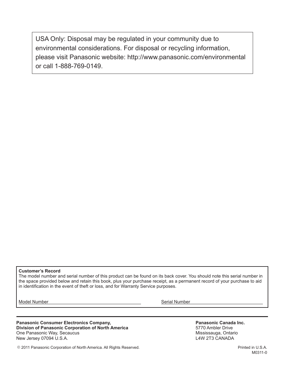 Panasonic TC-42PX34 User Manual | Page 50 / 50