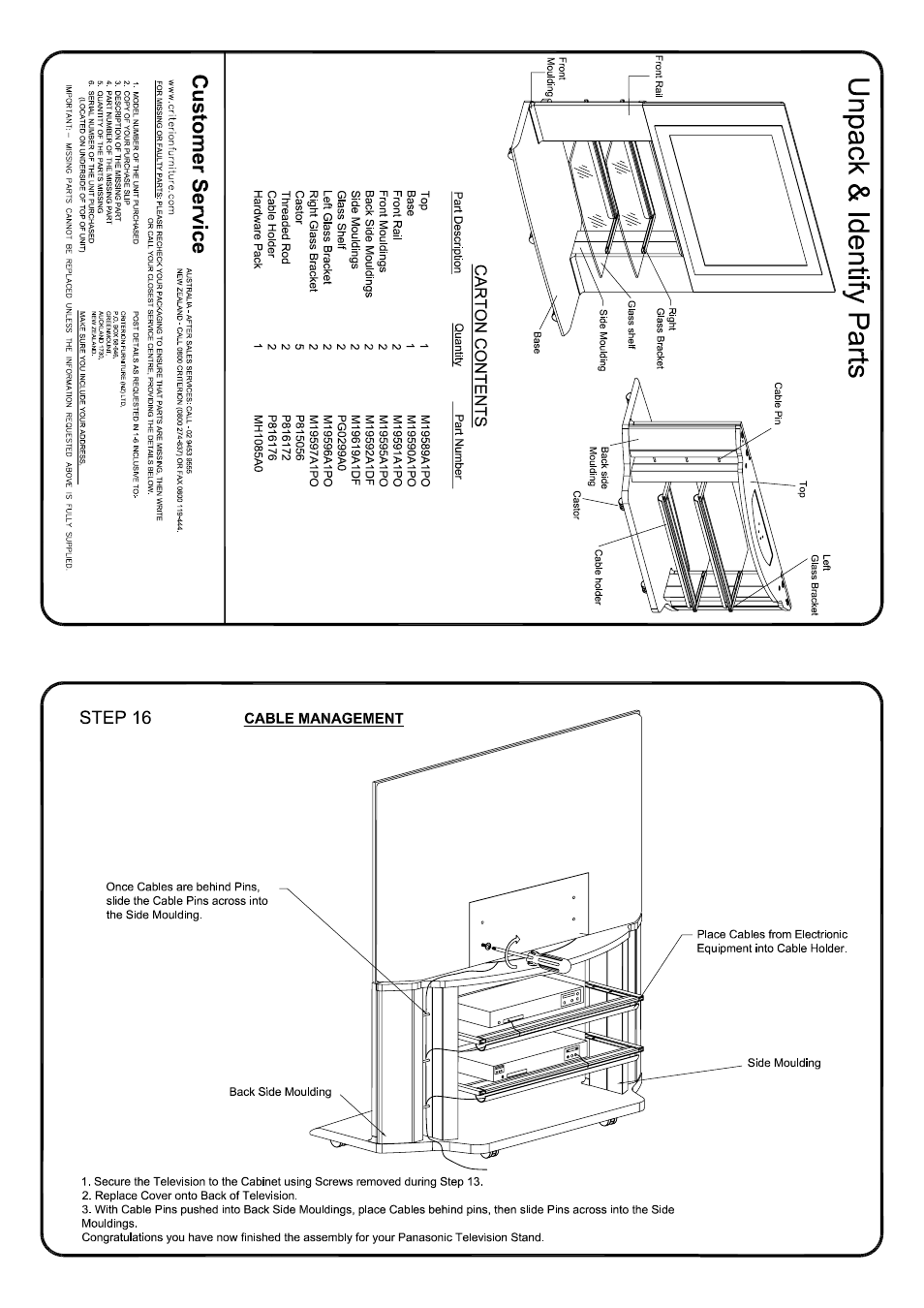 Panasonic BUS4803 User Manual | Page 19 / 19