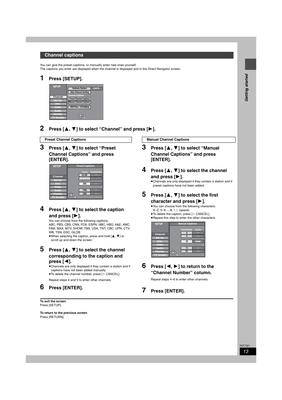 Panasonic DMR-E55 User Manual | Page 13 / 61