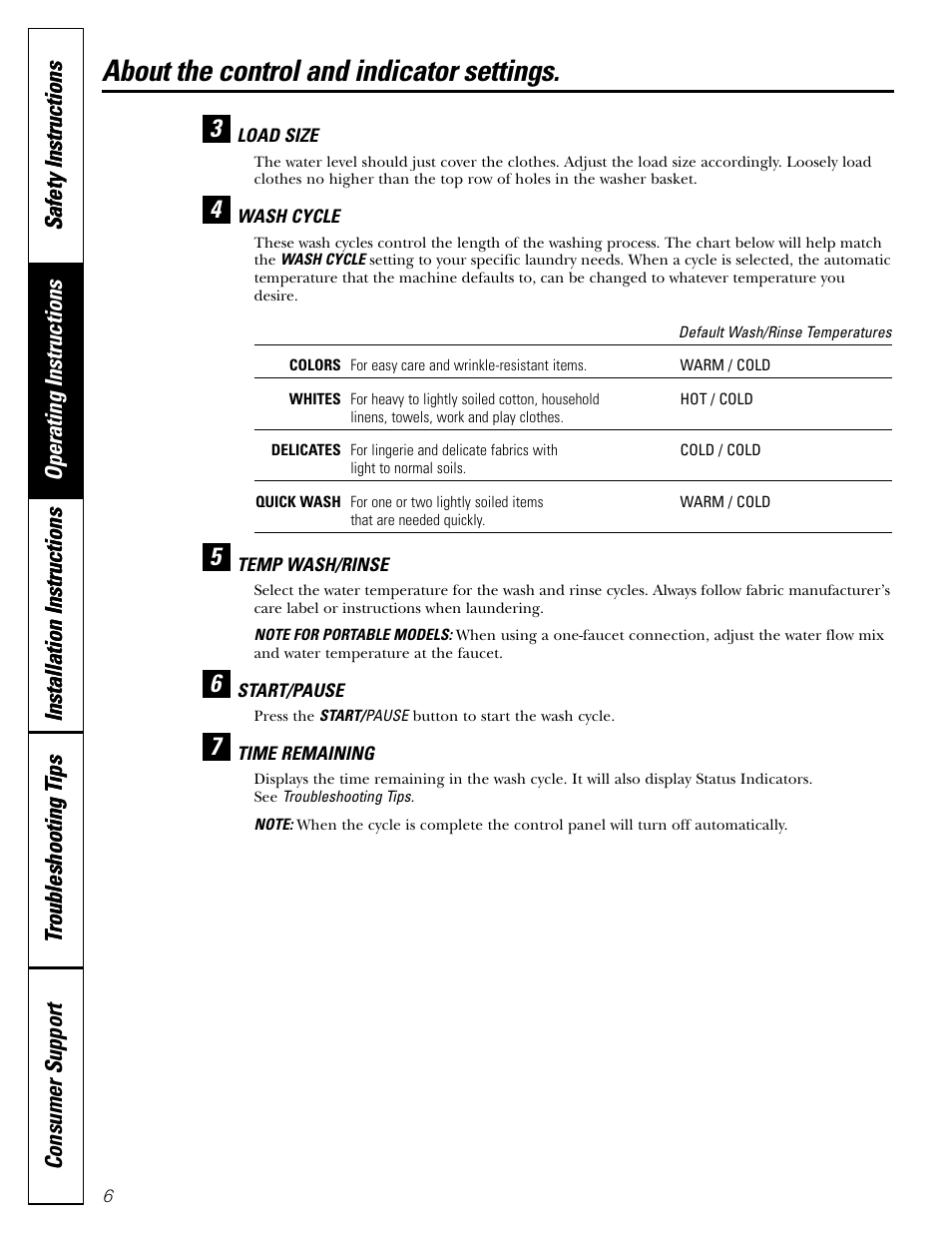 About the control and indicator settings | Panasonic WSLS1100 User Manual | Page 6 / 24