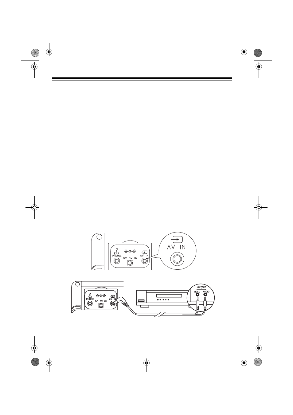 Using an earphone, Using the av in jack | Panasonic 16-185 User Manual | Page 8 / 12