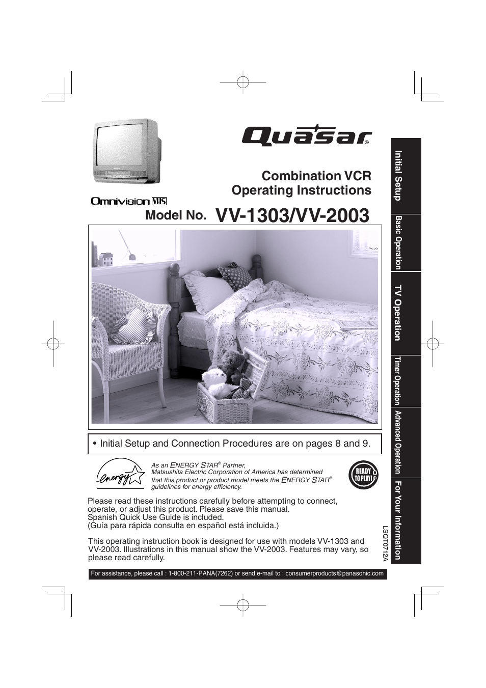 Panasonic VV-1303 User Manual | 36 pages
