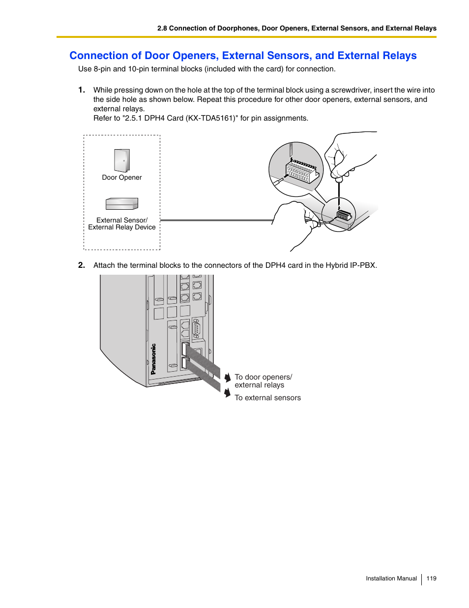 Panasonic HYBRID IP-PBX KX-TDA50 User Manual | Page 119 / 158