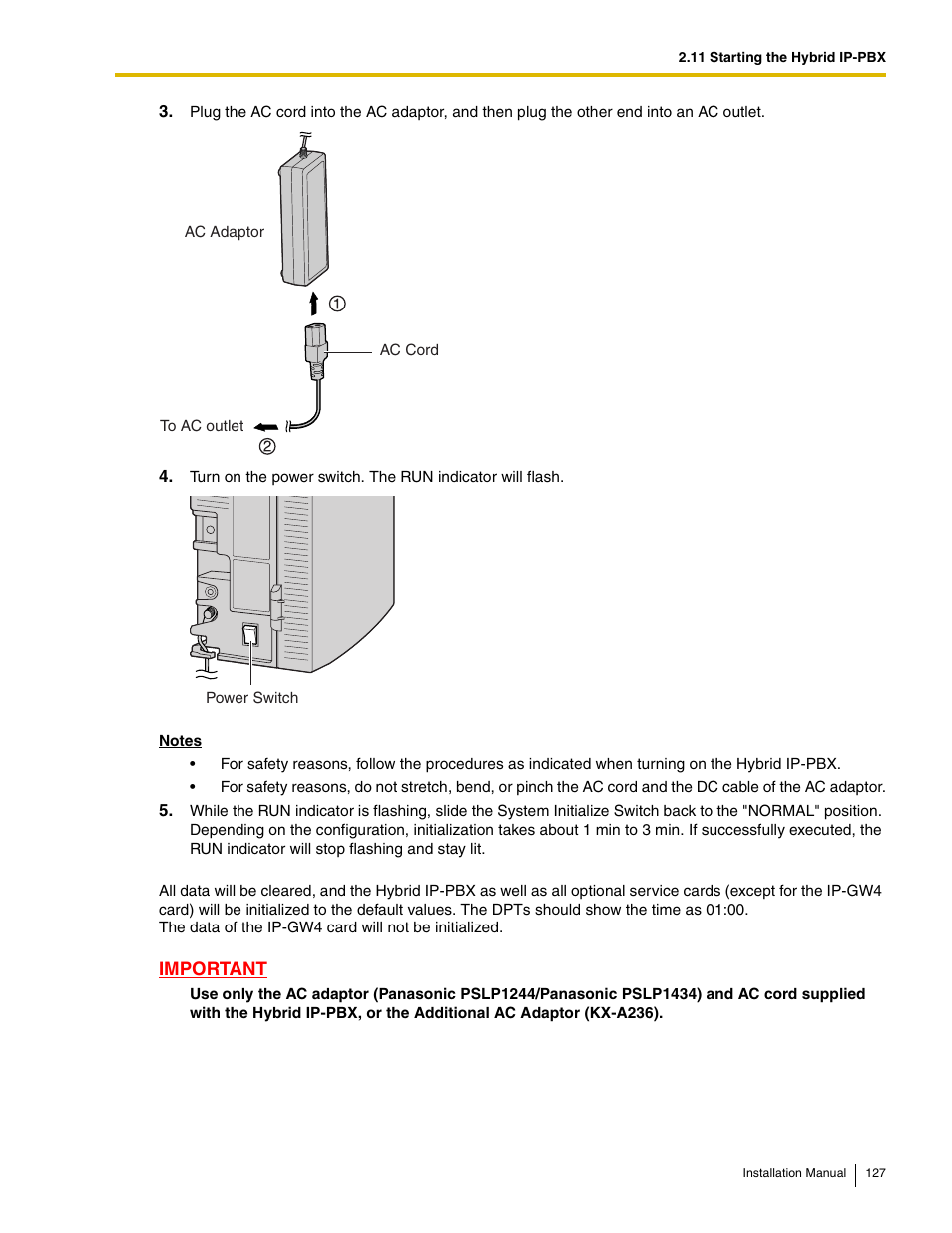 Panasonic HYBRID IP-PBX KX-TDA50 User Manual | Page 127 / 158