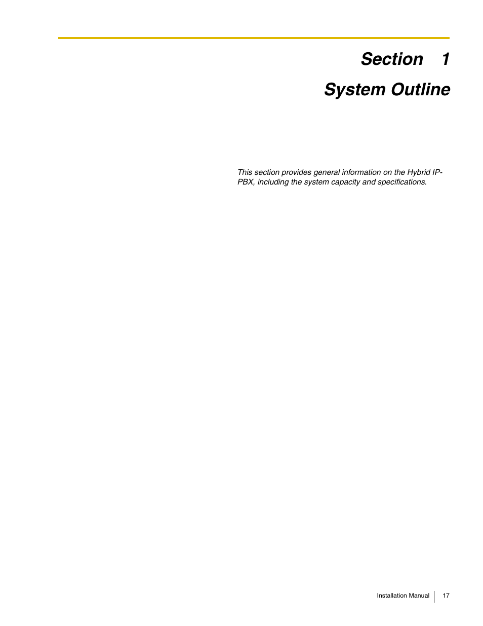 System outline | Panasonic HYBRID IP-PBX KX-TDA50 User Manual | Page 17 / 158