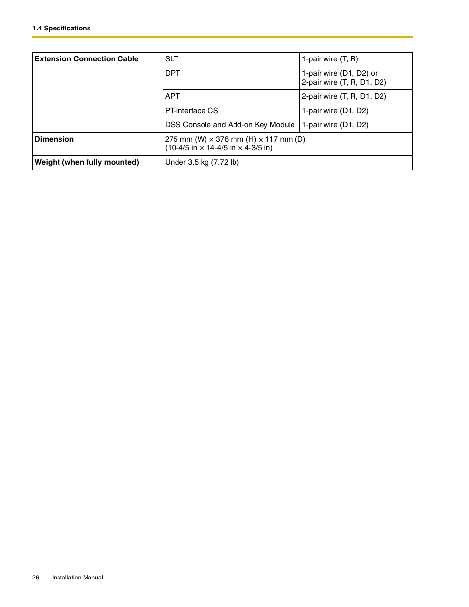 Panasonic HYBRID IP-PBX KX-TDA50 User Manual | Page 26 / 158