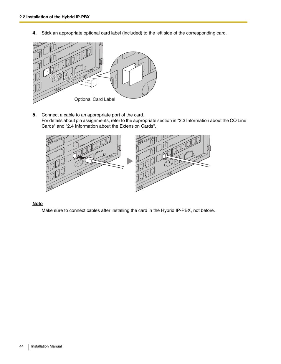 Panasonic HYBRID IP-PBX KX-TDA50 User Manual | Page 44 / 158