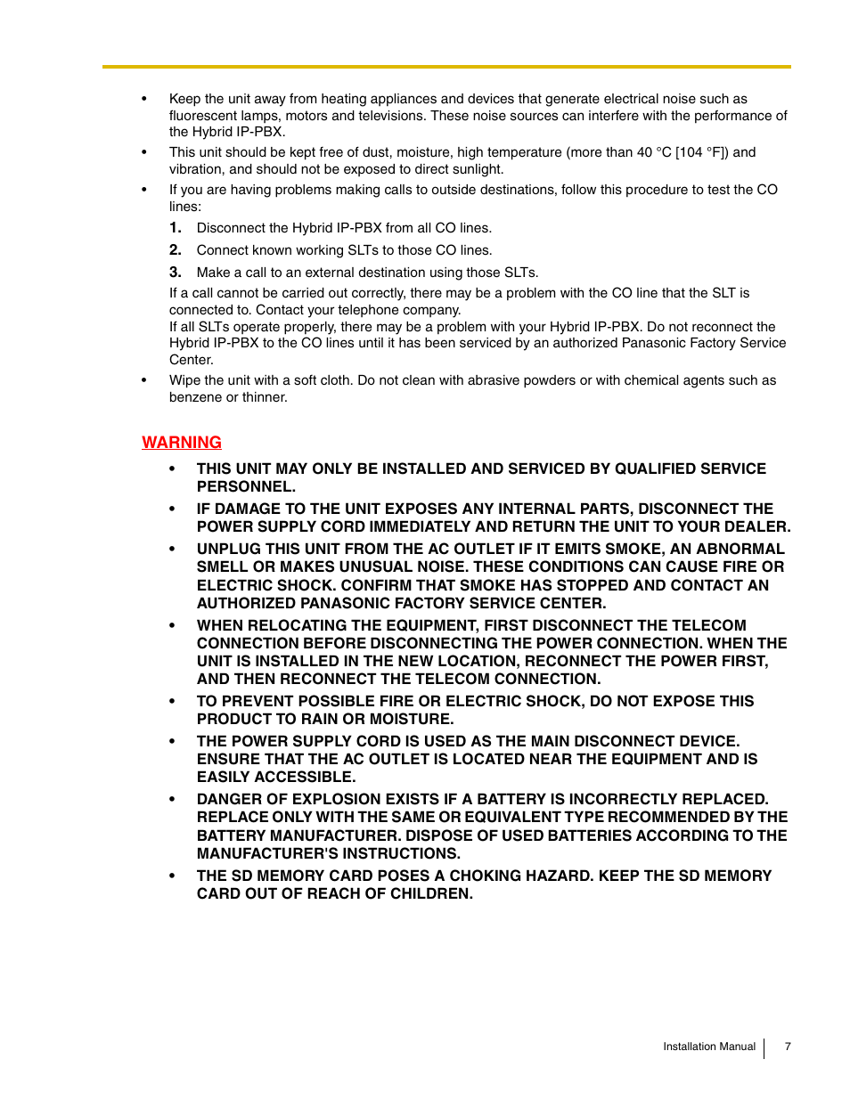 Panasonic HYBRID IP-PBX KX-TDA50 User Manual | Page 7 / 158