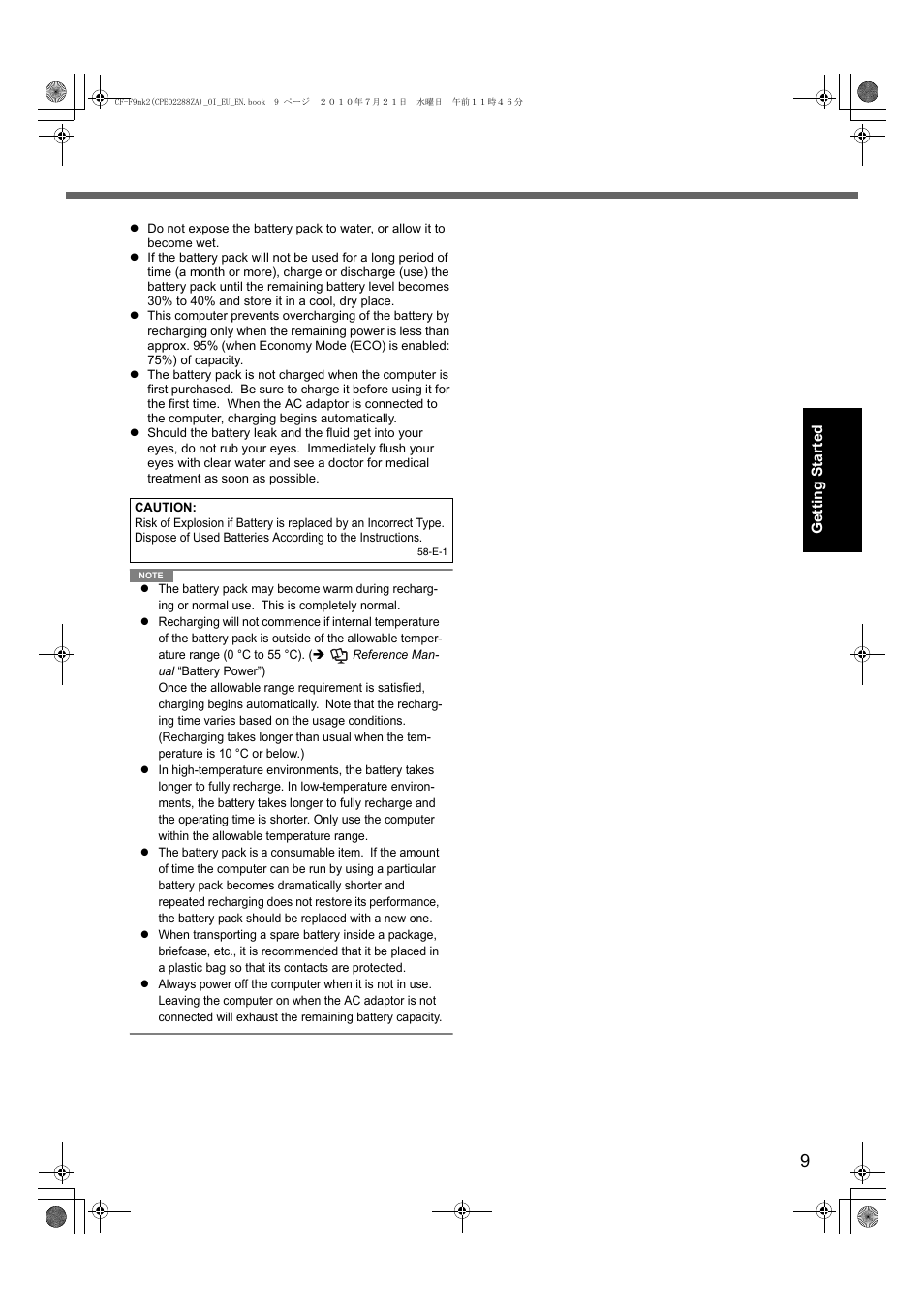 Panasonic CF-F9 User Manual | Page 9 / 36