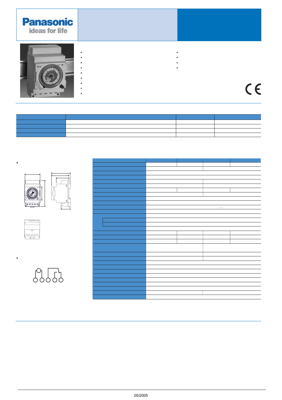 Panasonic TB5560187 User Manual | 3 pages