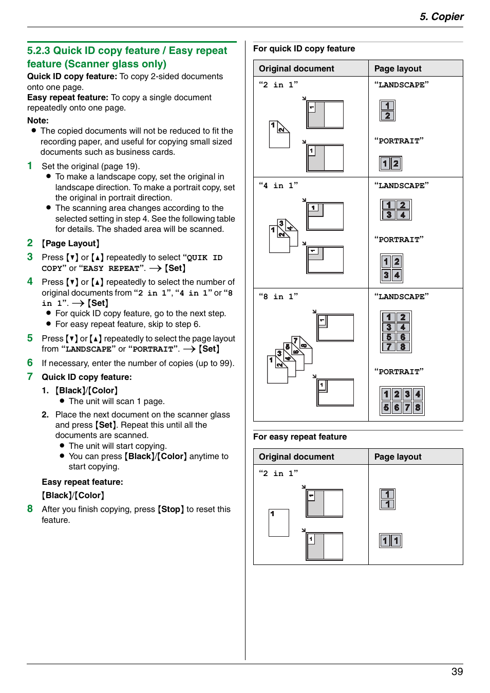 Panasonic KX-MC6020 User Manual | Page 39 / 120