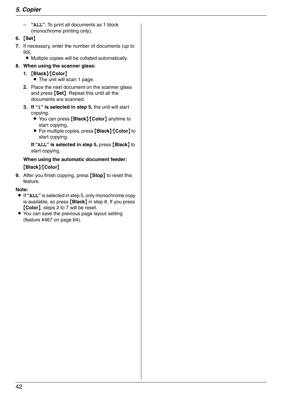 Copier 42 | Panasonic KX-MC6020 User Manual | Page 42 / 120