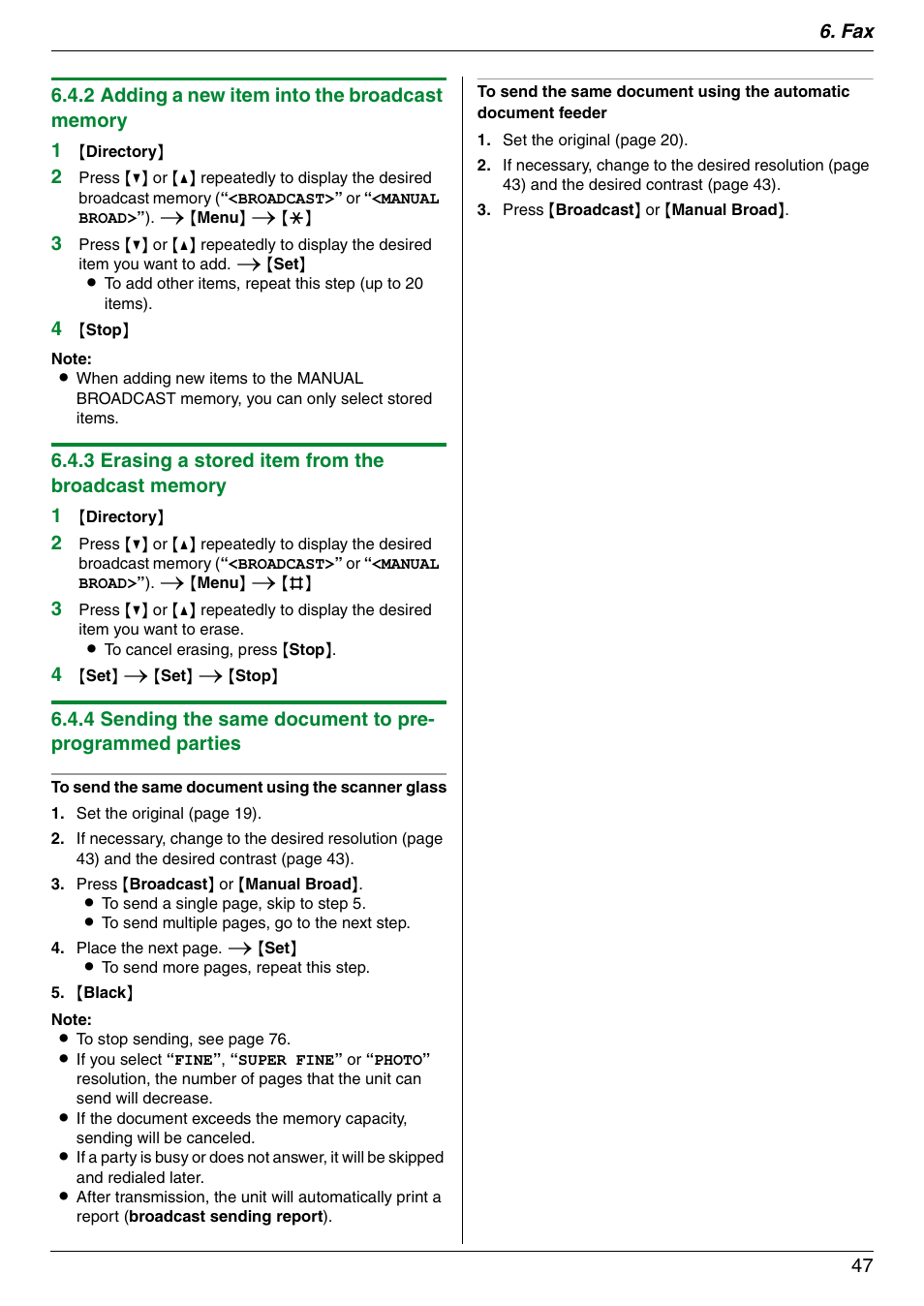 Panasonic KX-MC6020 User Manual | Page 47 / 120