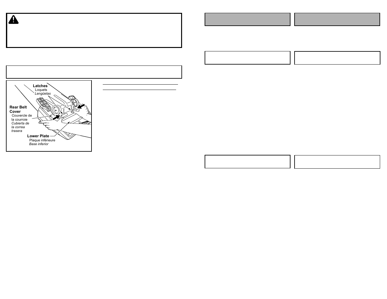 Removing and installing lower plate, Warning | Panasonic MC-V5241 User Manual | Page 24 / 44