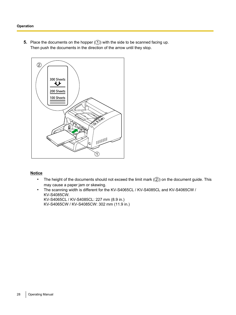 Panasonic KV-S4085CW User Manual | Page 28 / 87