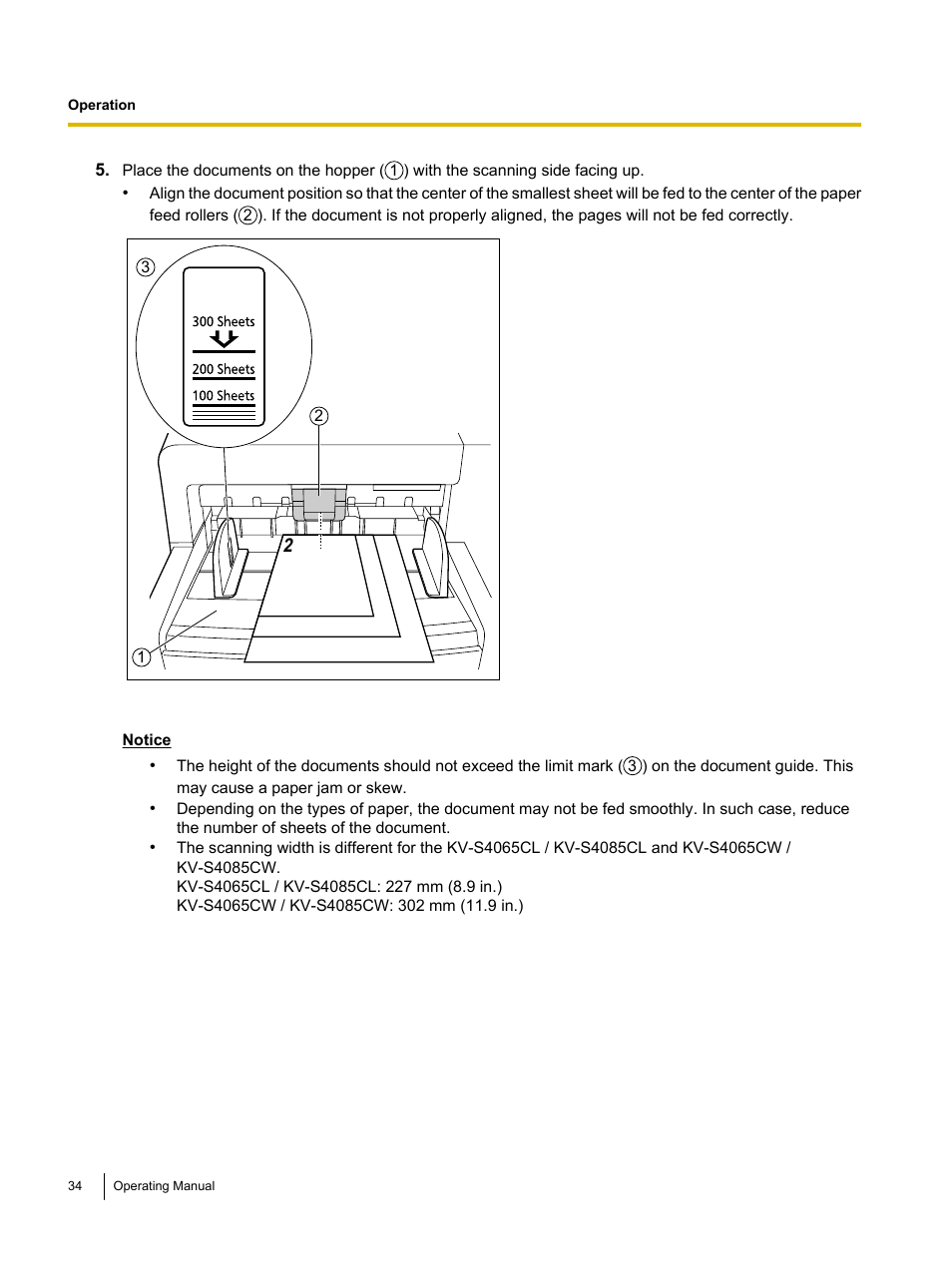 Panasonic KV-S4085CW User Manual | Page 34 / 87