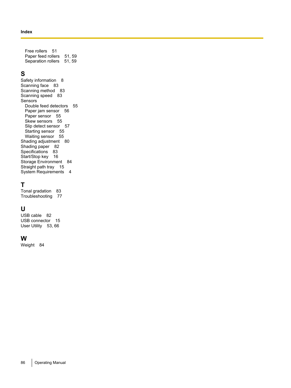 Panasonic KV-S4085CW User Manual | Page 86 / 87