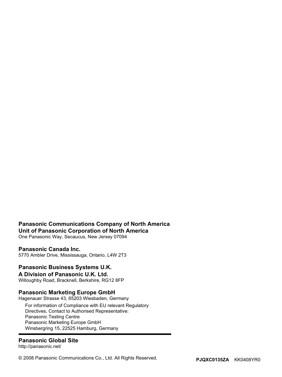 Panasonic KV-S4085CW User Manual | Page 87 / 87