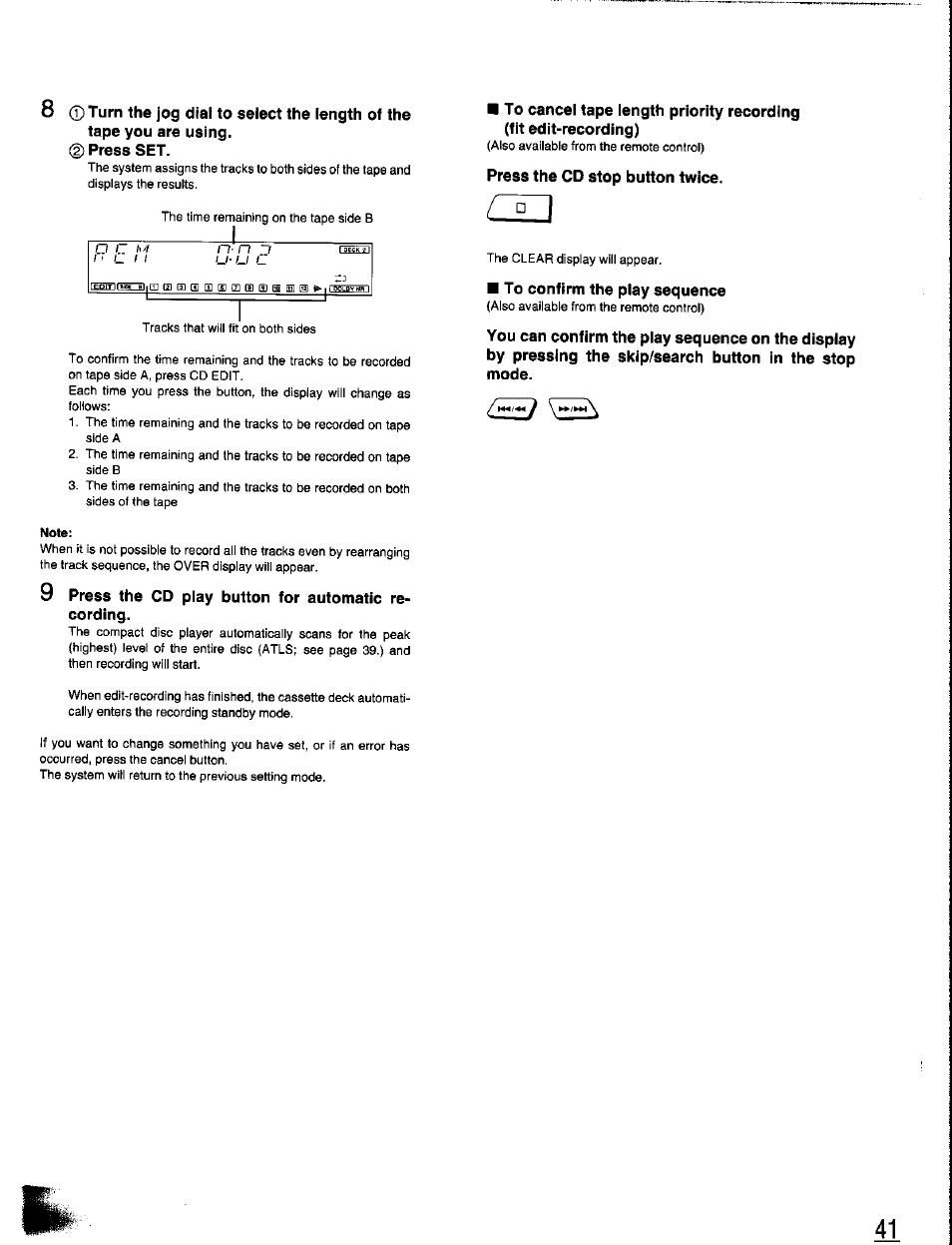 D press set, Press the cd stop button twice, L-° i | Panasonic SC-CH350 User Manual | Page 41 / 64