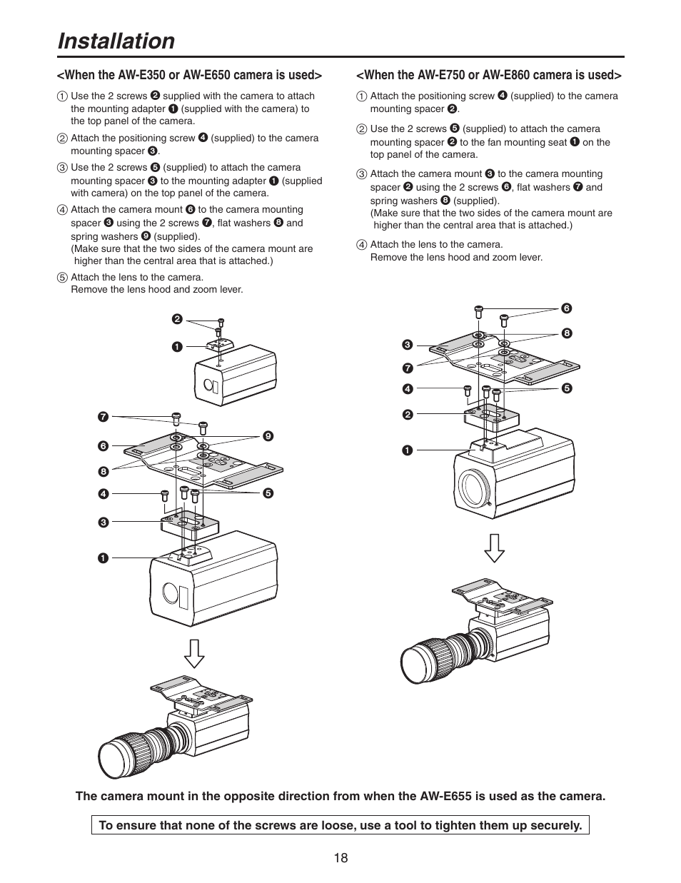 Installation | Panasonic AW-PH650N User Manual | Page 18 / 44