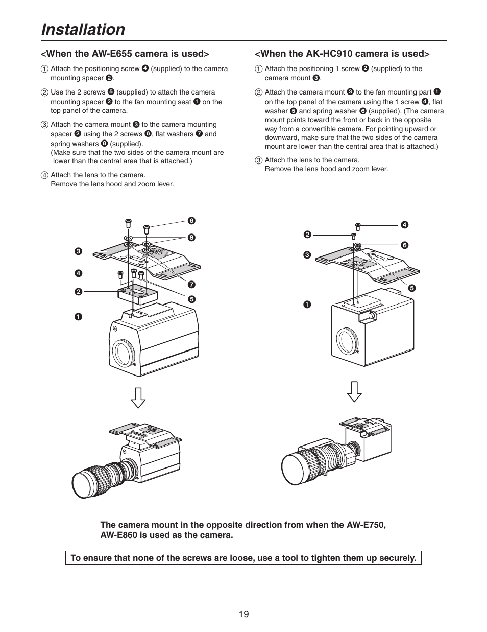 Installation | Panasonic AW-PH650N User Manual | Page 19 / 44