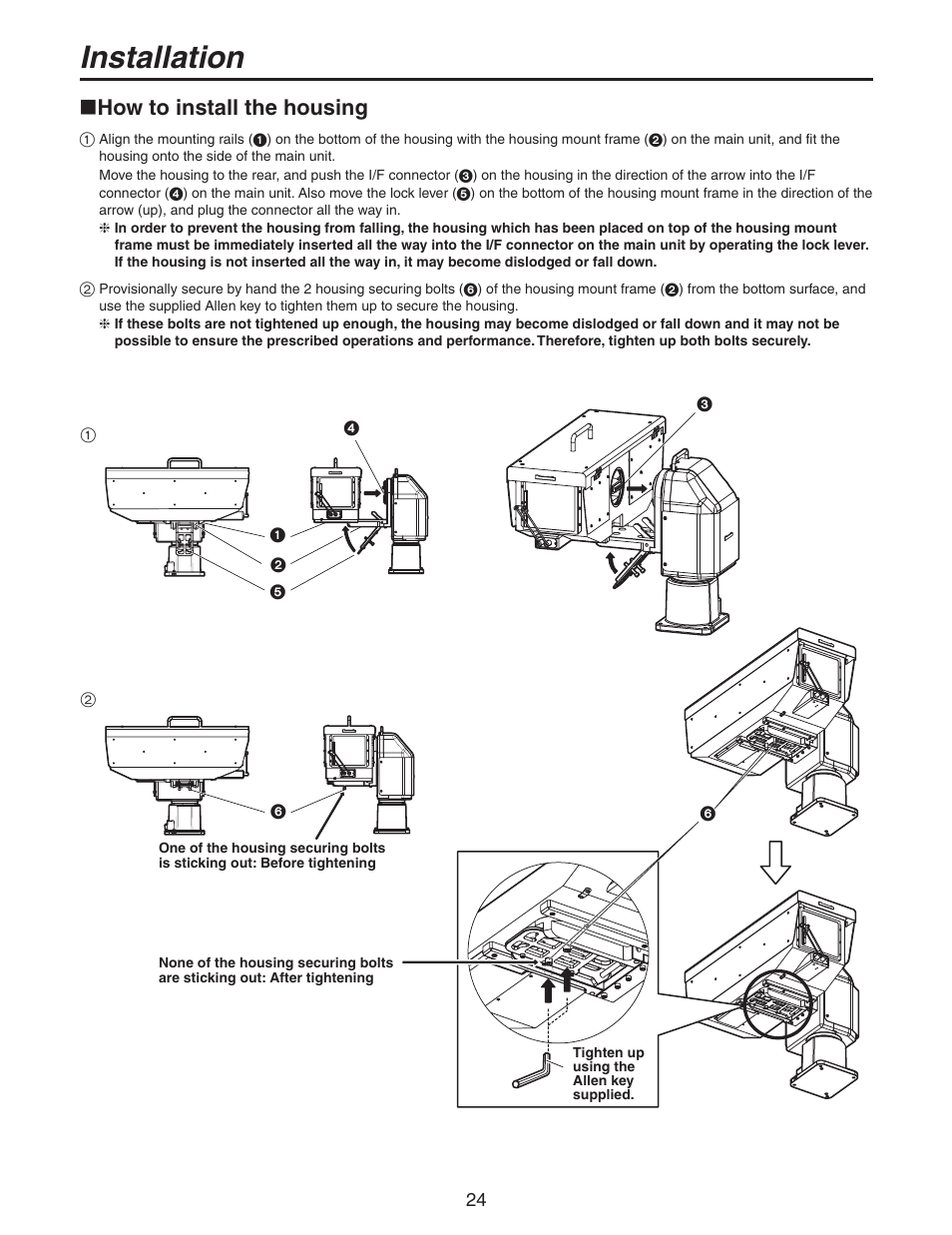 How to install the housing, Installation | Panasonic AW-PH650N User Manual | Page 24 / 44