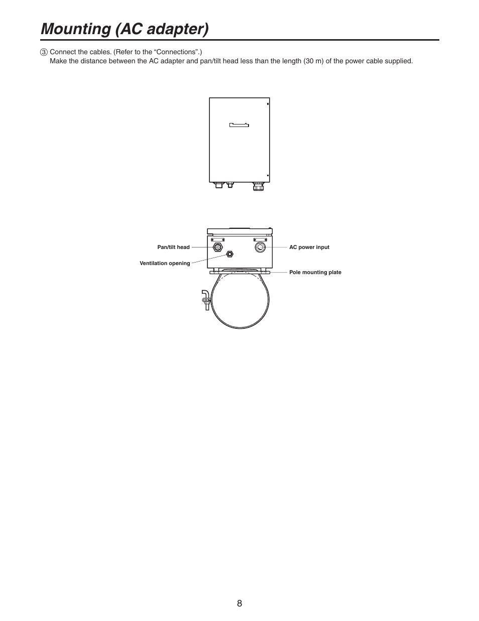 Mounting (ac adapter) | Panasonic AW-PH650N User Manual | Page 8 / 44