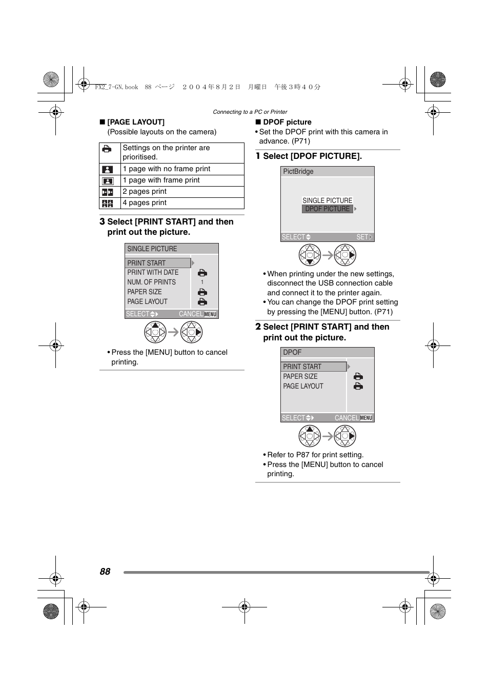 Panasonic DMC-FX7GN User Manual | Page 88 / 104