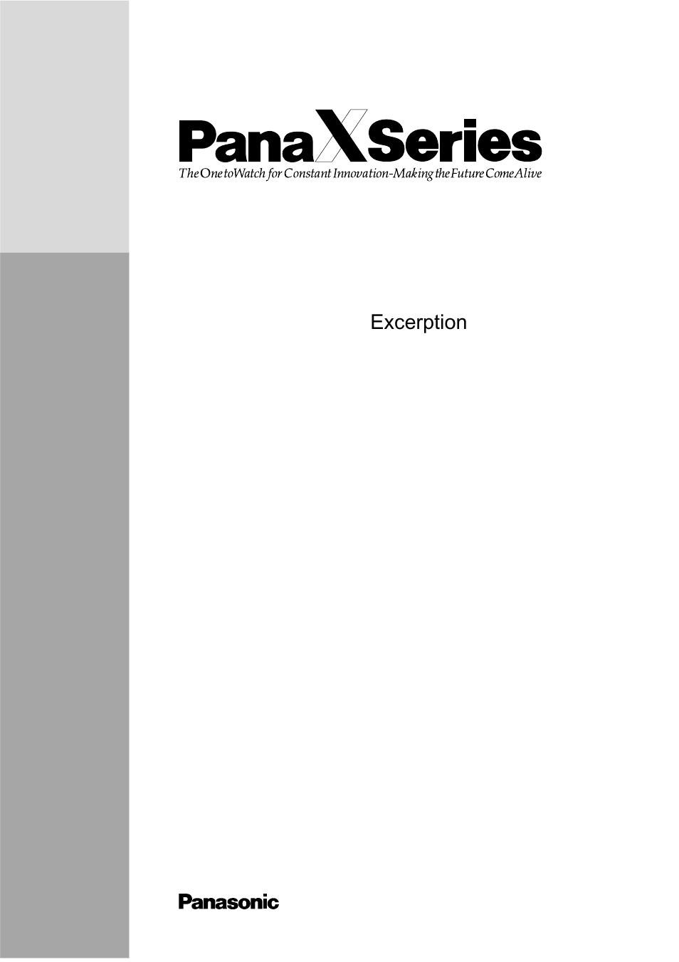 Panasonic PanaXSeries MN103S65G User Manual | 18 pages
