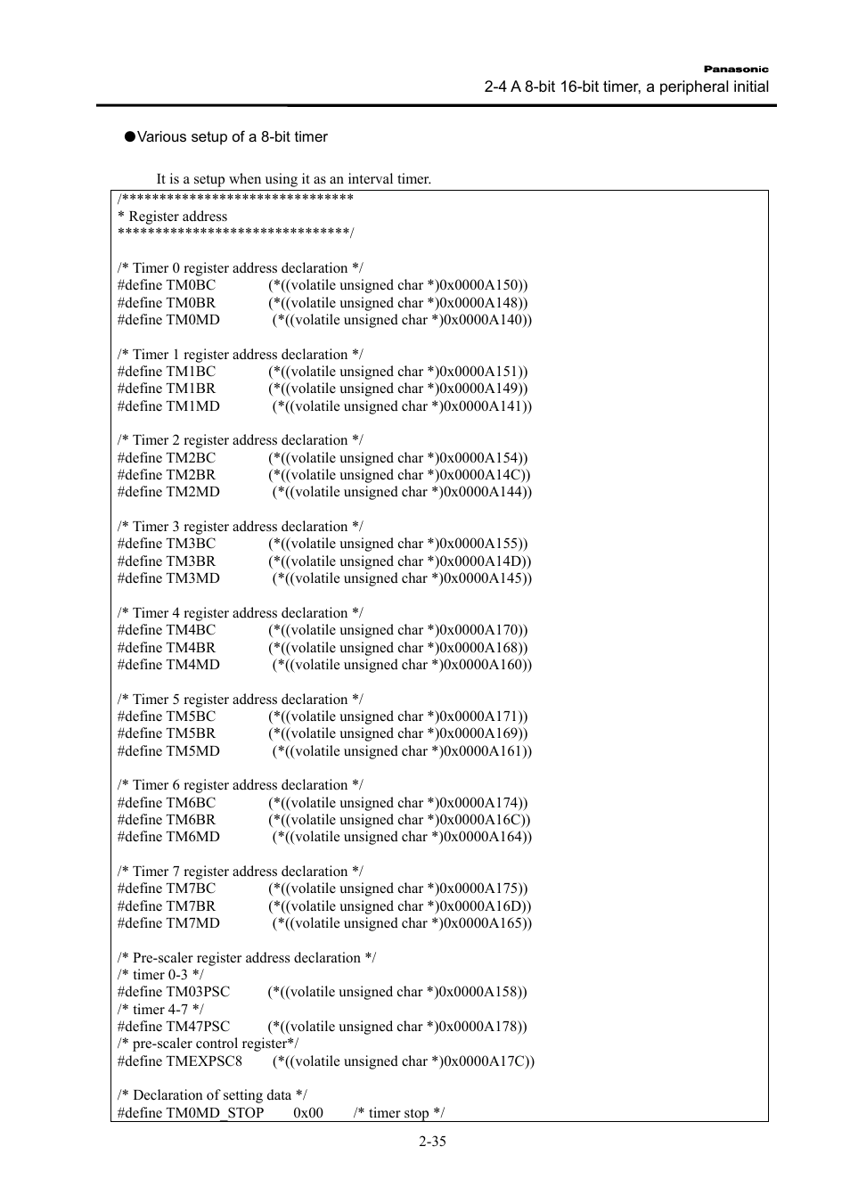 Panasonic PanaXSeries MN103S65G User Manual | Page 12 / 18