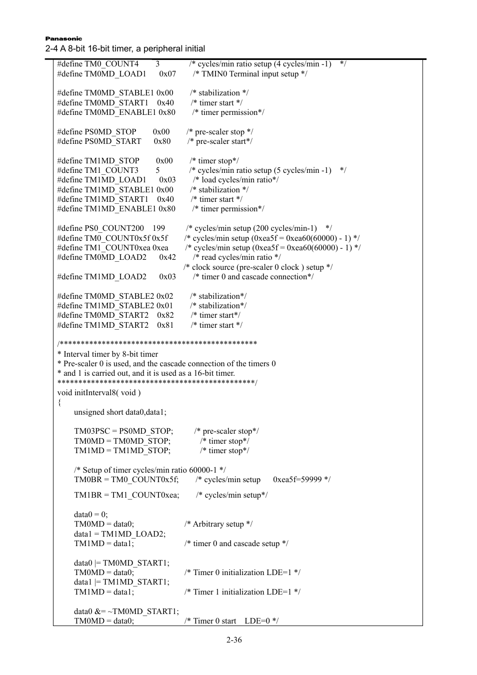 Panasonic PanaXSeries MN103S65G User Manual | Page 13 / 18