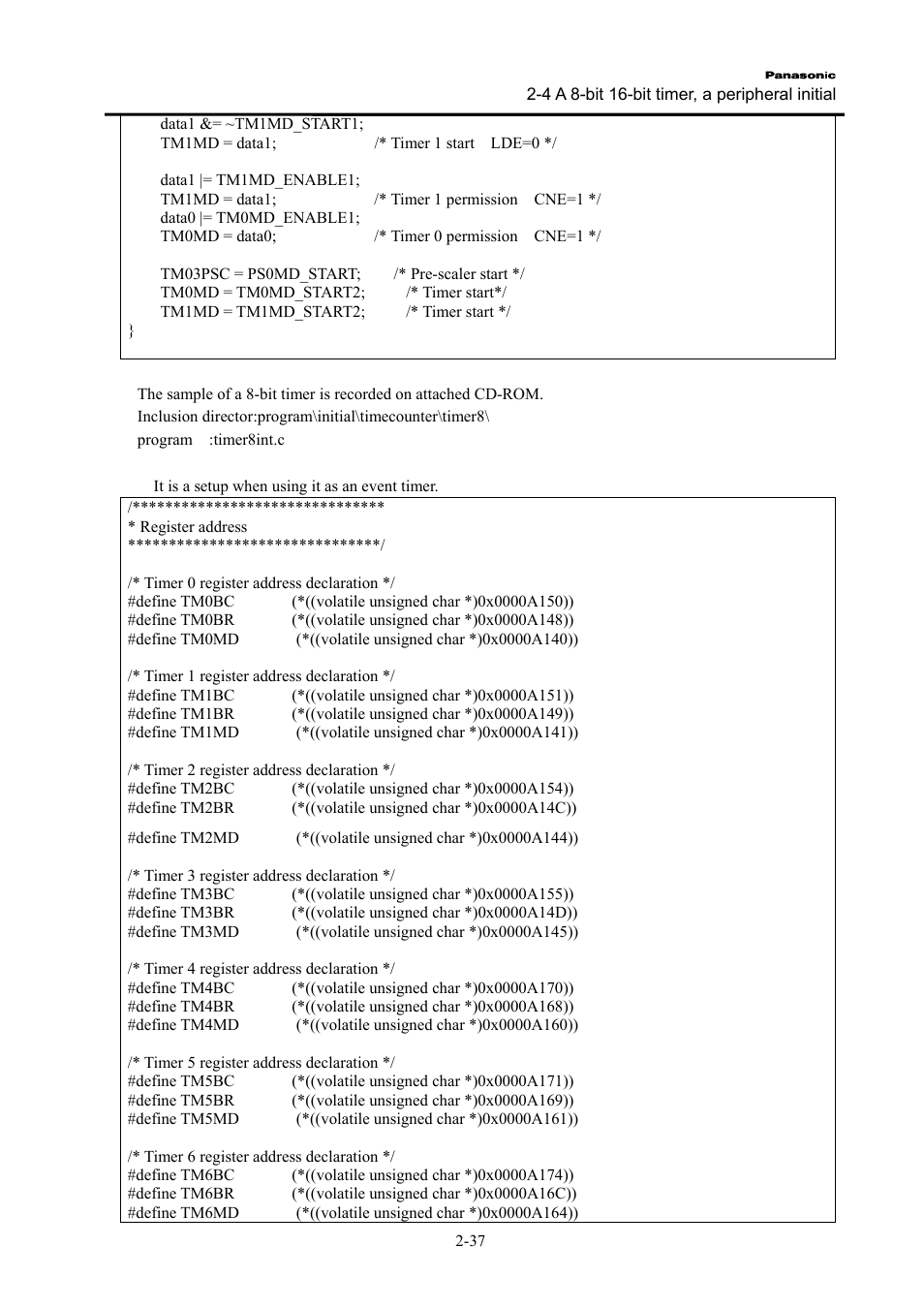 Panasonic PanaXSeries MN103S65G User Manual | Page 14 / 18